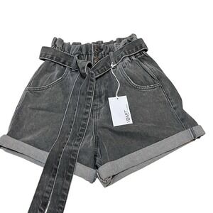 Vervet High Rise Denim‎ Jean Shorts Womens Size XS Black NWT